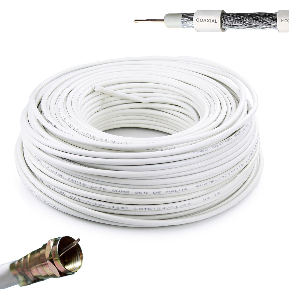 Imagem do produto Cabo Coaxial RF 4mm 2x26AWG para Câmera