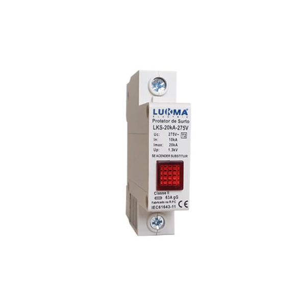 Imagem do produto Lukma Dispositivo de Proteção contra Surtos DPS LKS-20kA 275V 1P