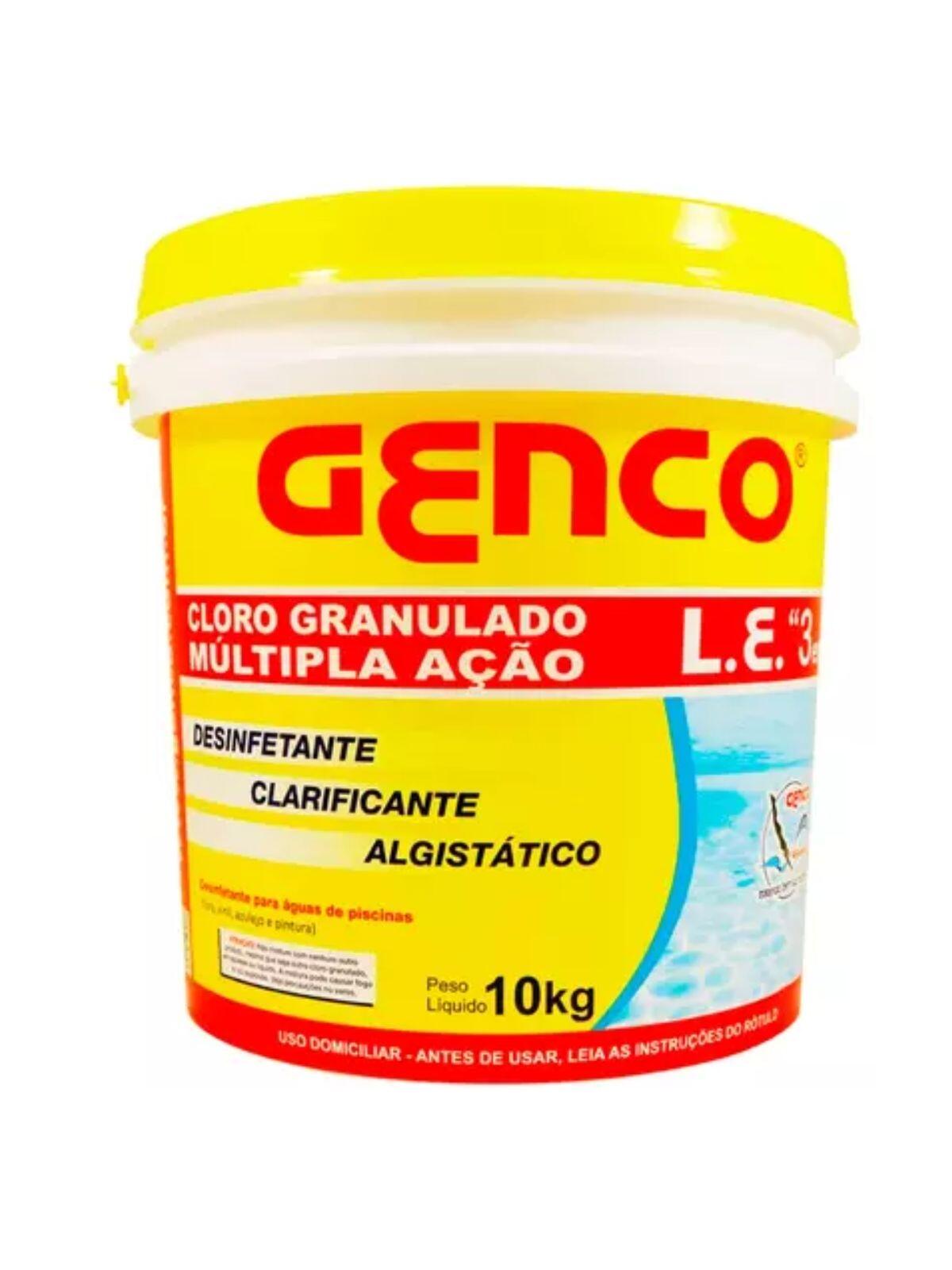 Imagem do produto Belenus L.E. Cloro Múltipla Ação 3 em 1 10 kg Granulado Genco