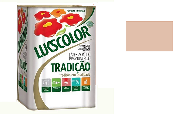 Imagem do produto Lukscolor Tinta Látex Acrílica Tradição Pêssego 18 Litros