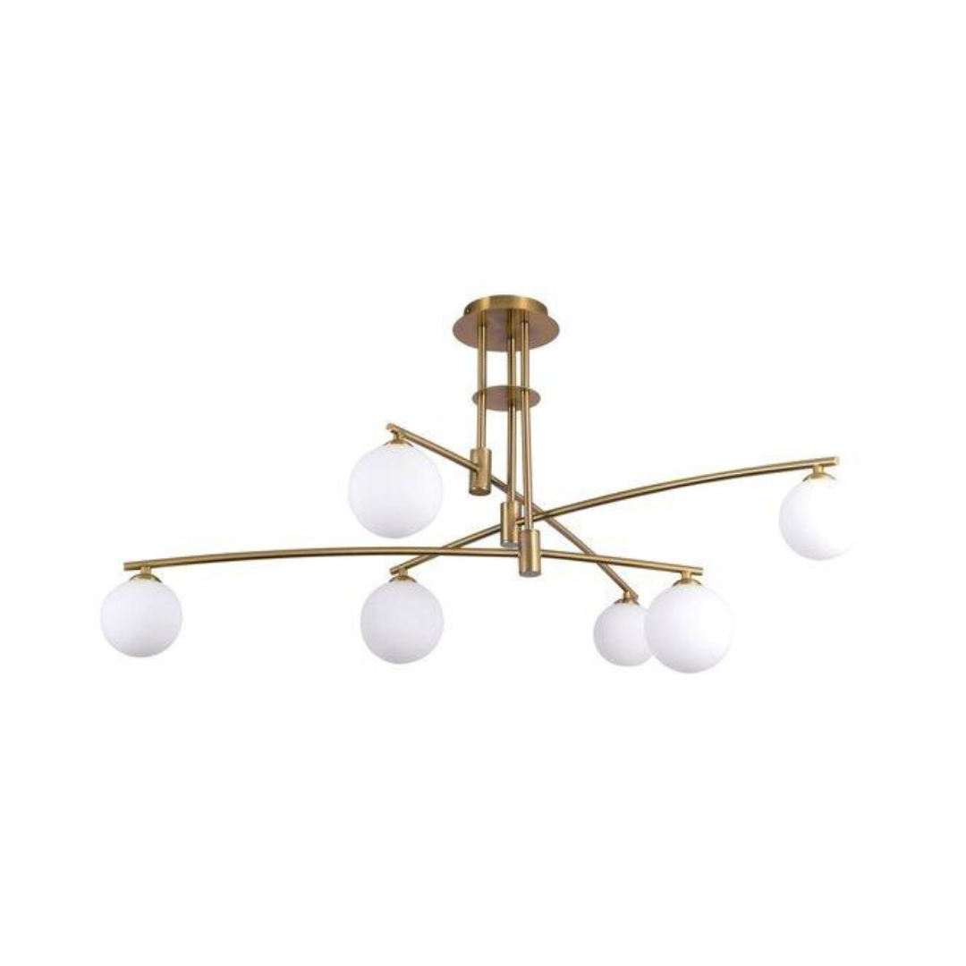 Imagem do produto Bella Lustres Plafon Calder Dourado/Branco DW004