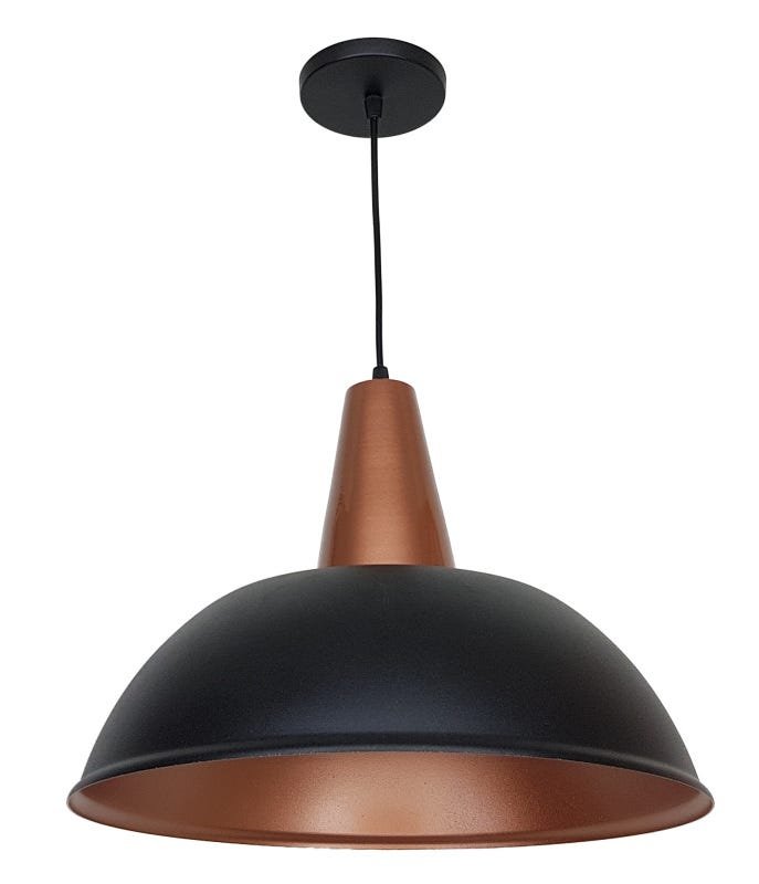 Imagem do produto Antonylux Pendente Open 4034/1 Preto Texturizado/Cobre