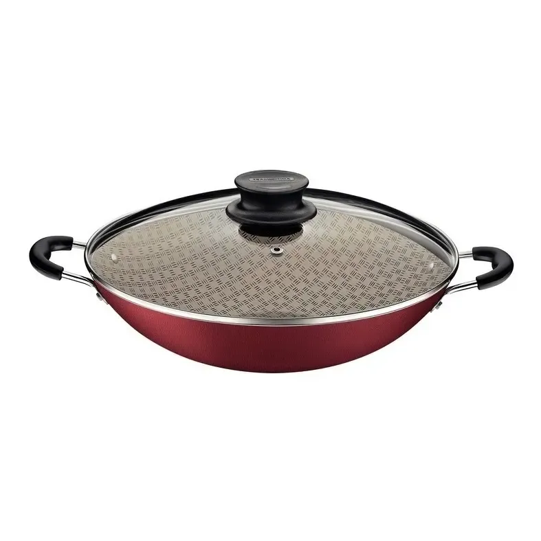 Imagem do produto Tramontina Panela Wok Loreto em Alumínio com Revestimento Antiaderente Vermelha 32cm
