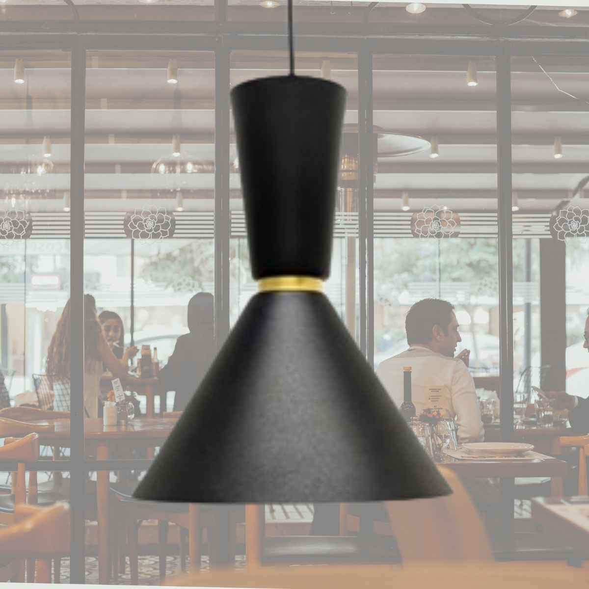 Imagem do produto Antonylux Pendente Rio 4052 Preto Texturizado/Cobre