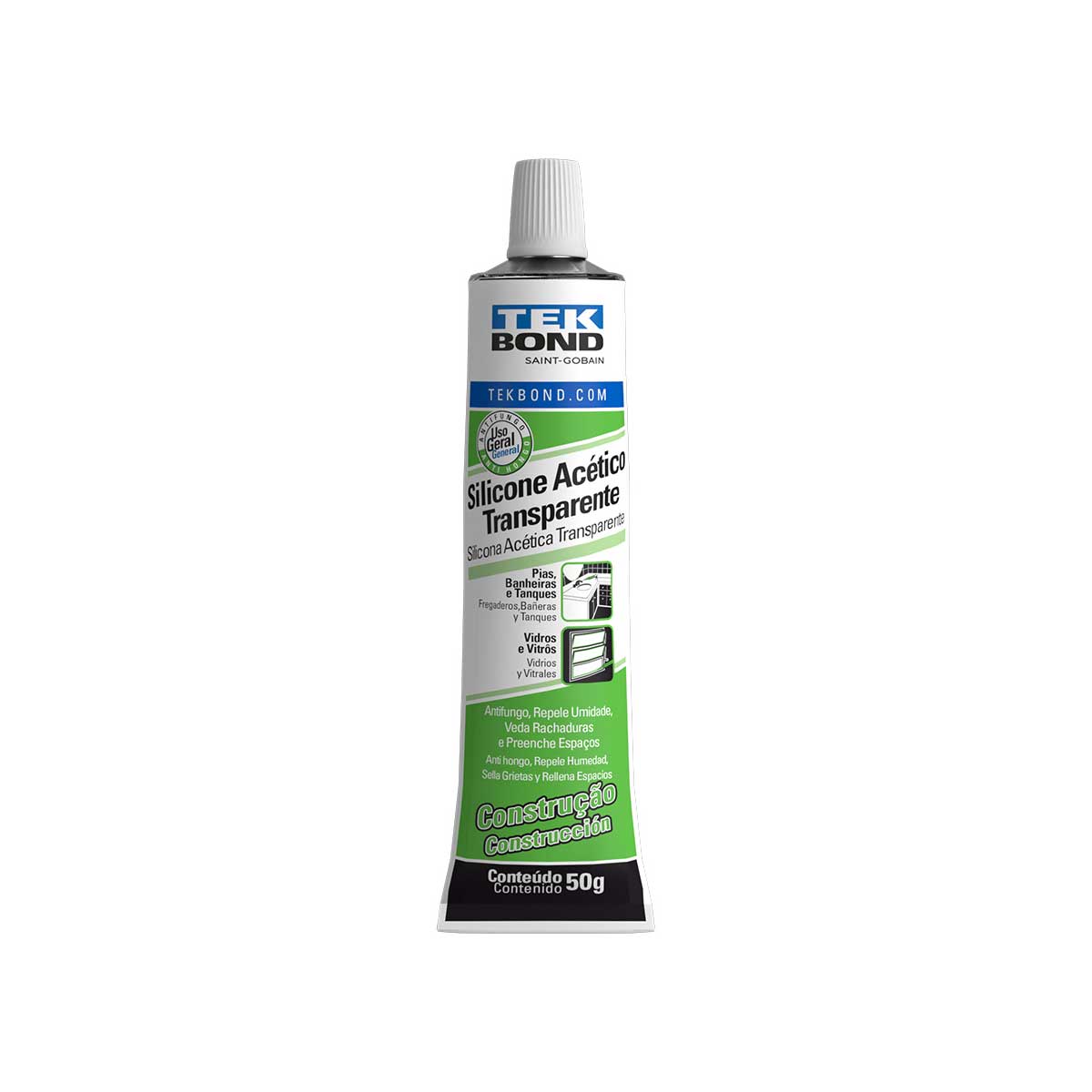 Imagem do produto Tekbond Cola Silicone Acético Transparente 50 g
