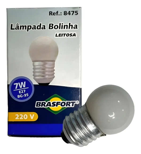 Imagem do produto Brasfort Lâmpada Bolinha 40x127V E27 Leitosa