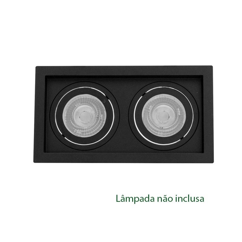 Imagem do produto Moon Spot de Embutir Recuado Duplo MR16 Preto/Branco