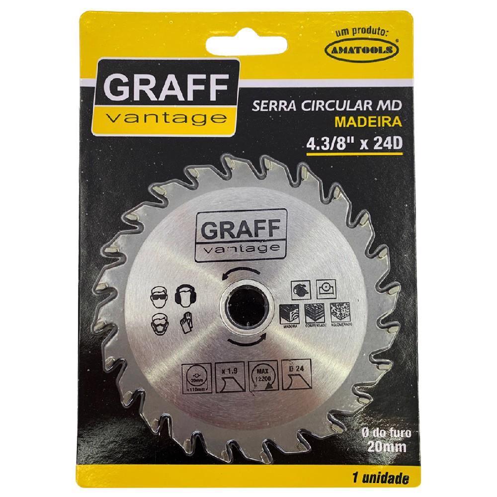 Imagem do produto Amatools Disco de Serra Circular MD Graff Vantage 4 3/8" x 24D