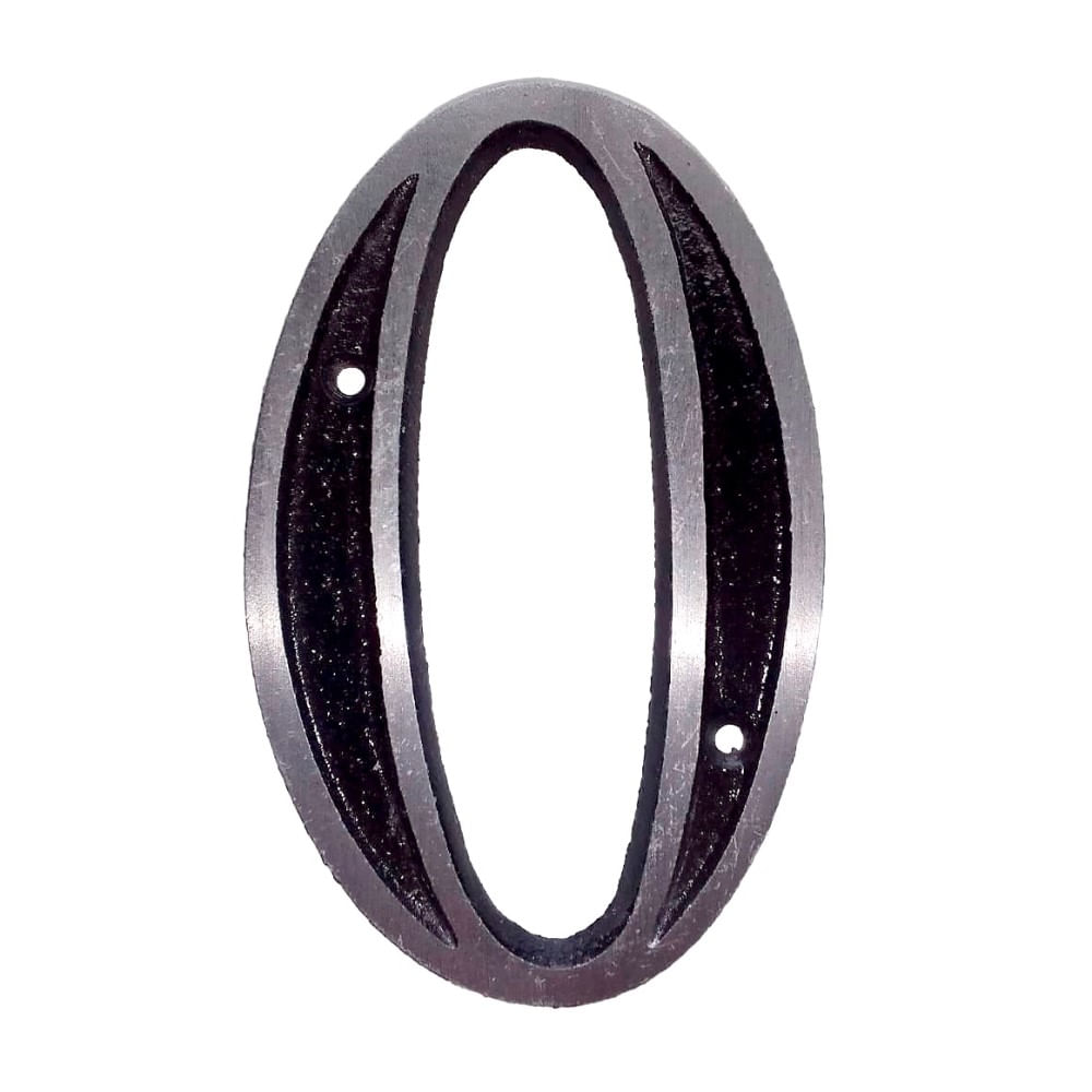 Imagem do produto Araçá Número em Alumínio Naval "0" Pequeno 12cm