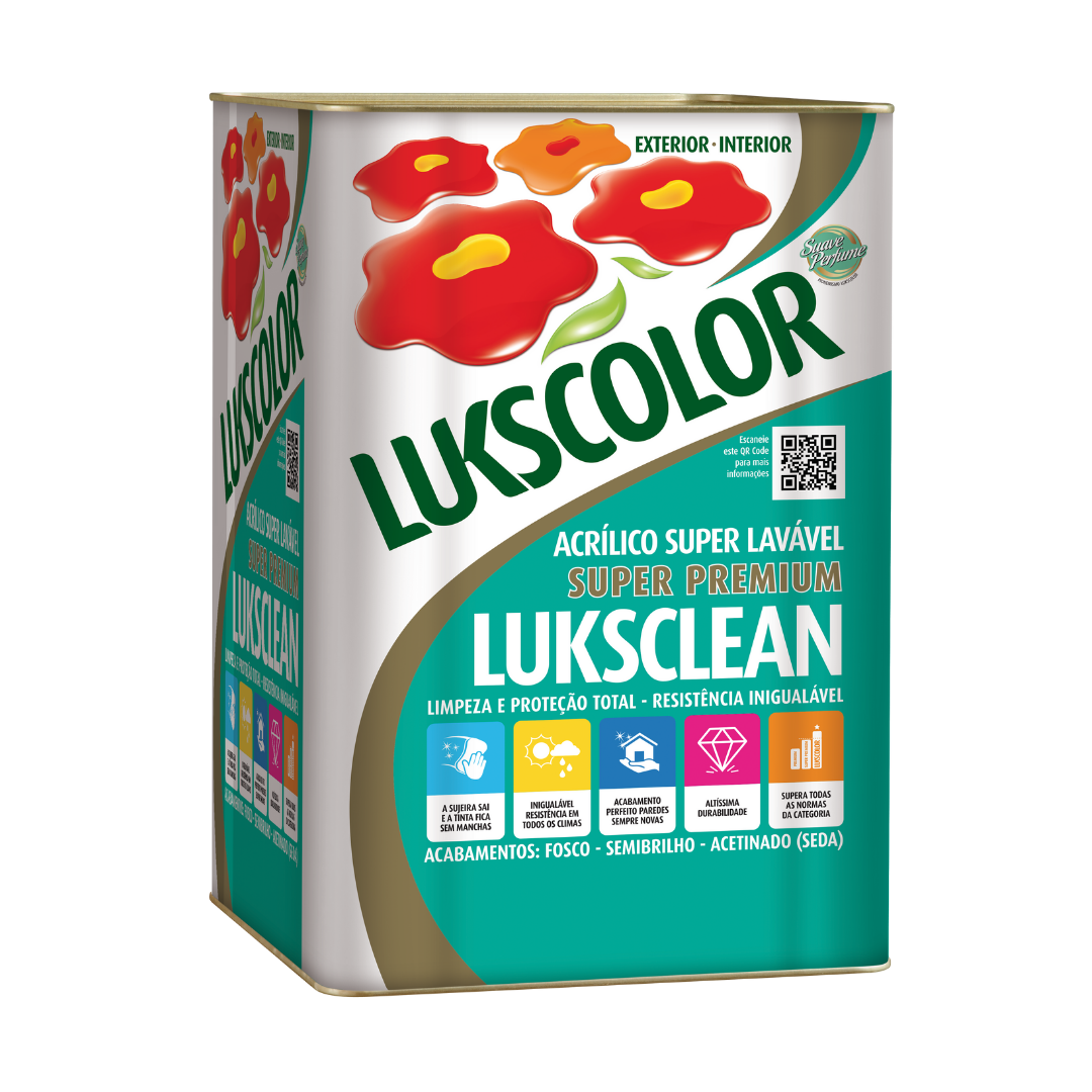 Imagem do produto Lukscolor Tinta Acrílica Premium Super Lavável Luksclean Branco 18L