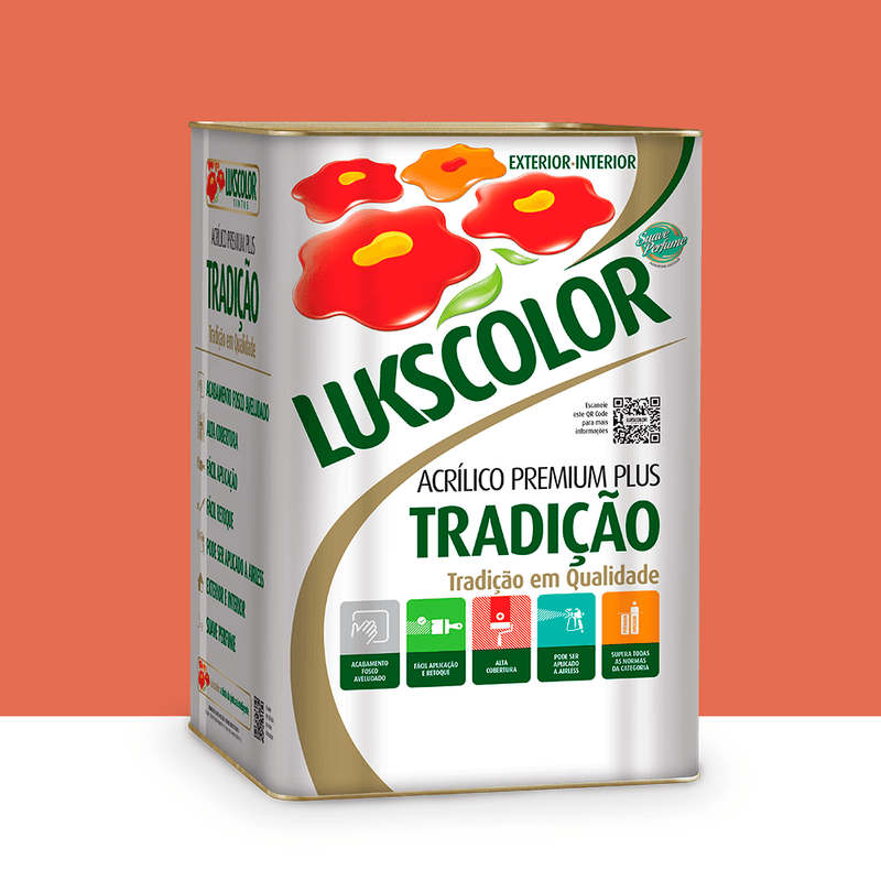 Imagem do produto Lukscolor Tinta Acrílica Látex Tradição Terracota 18 Litros