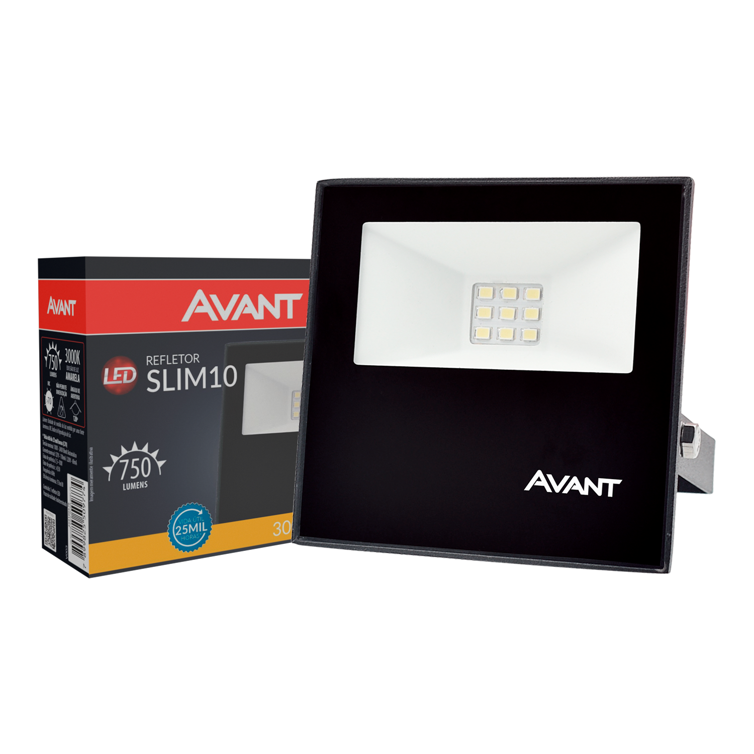 Imagem do produto Avant Refletor LED Slim 10W Bivolt 3000K Luz Amarela