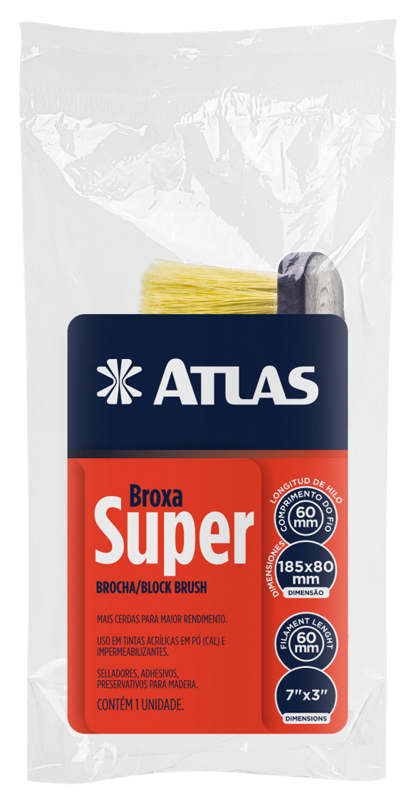 Imagem do produto Atlas Broxa Trincha Sintética para Pintura Super 15x5,5cm