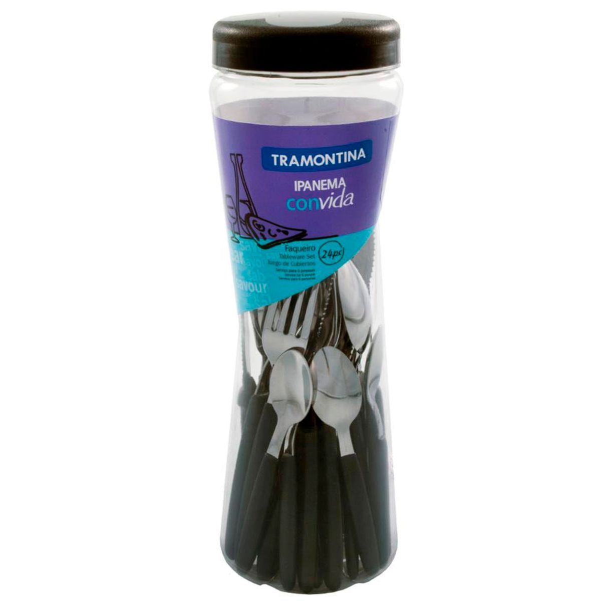Imagem do produto Tramontina Faqueiro Ipanema Preto 24 Peças 23399/091