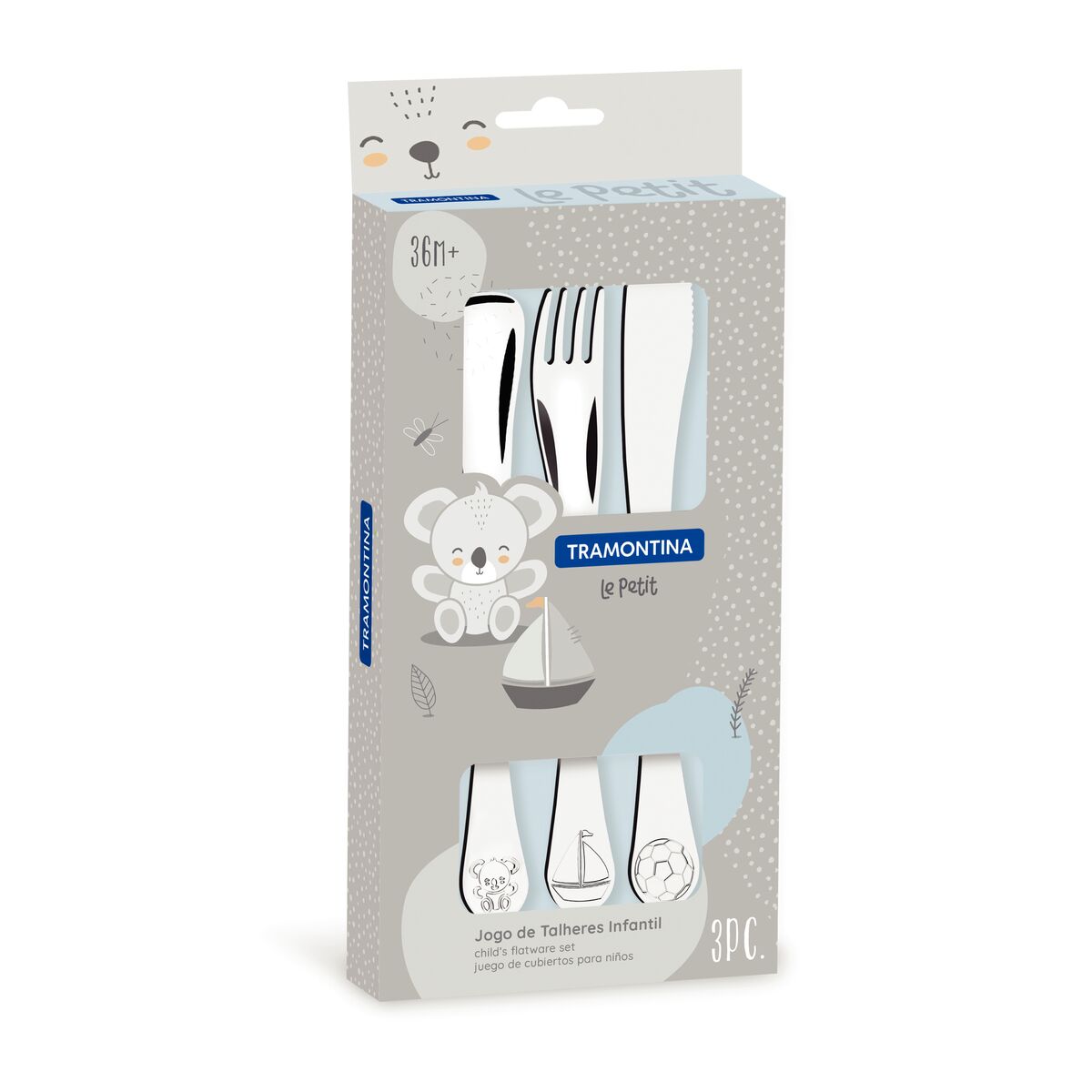 Imagem do produto Tramontina Conjunto de Talheres Infantis Le Petit em Aço Inox 3 Peças