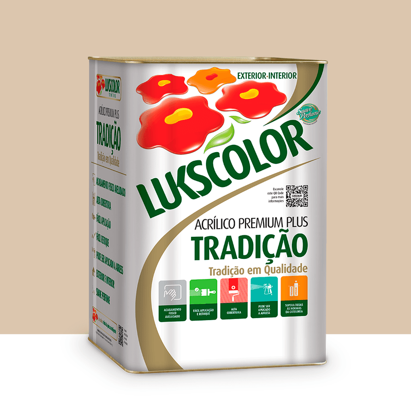 Imagem do produto Lukscolor Tinta Acrílica Premium Rende Plus Areia 18 Litros