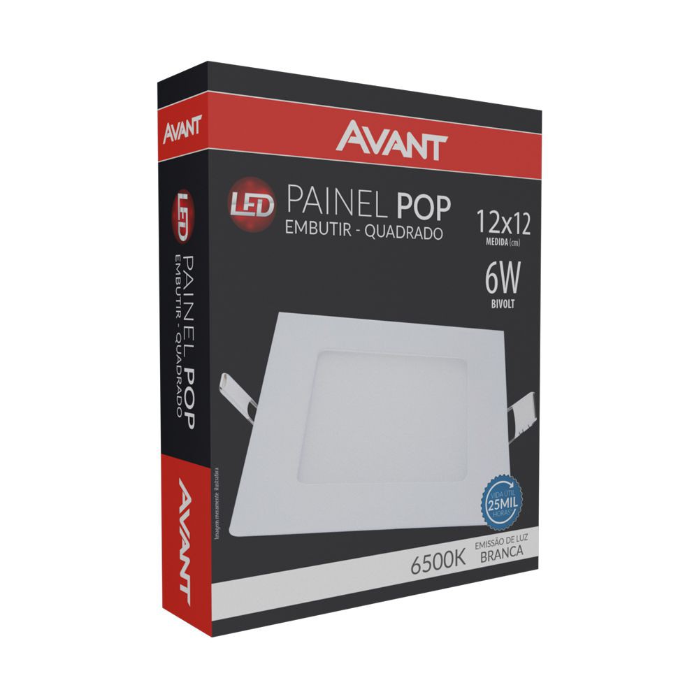 Imagem do produto Pix Painel de LED Embutir Quadrado 6W 6500K