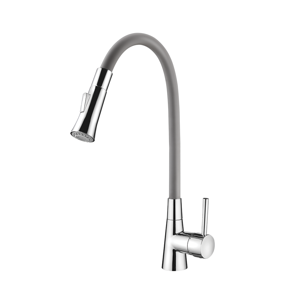 Imagem do produto Lorenzetti Misturador Monocomando de Mesa Bica Flexível Cinza e Cromado