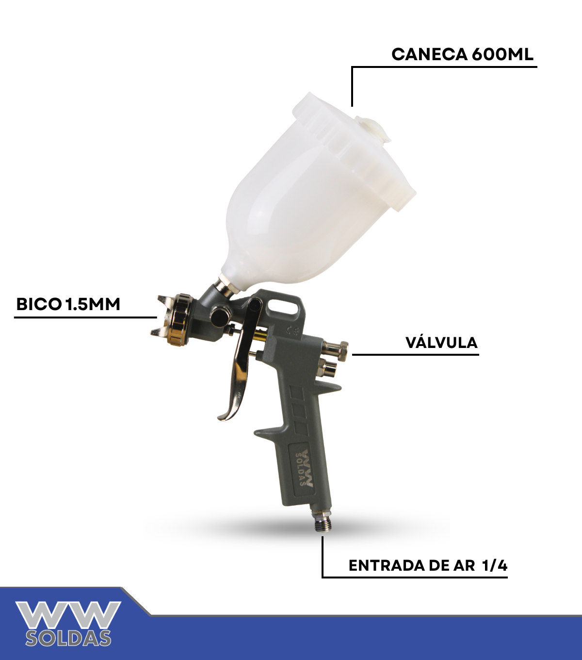 Imagem do produto Cazarini Pistola de Pintura Baixa Pressão 990