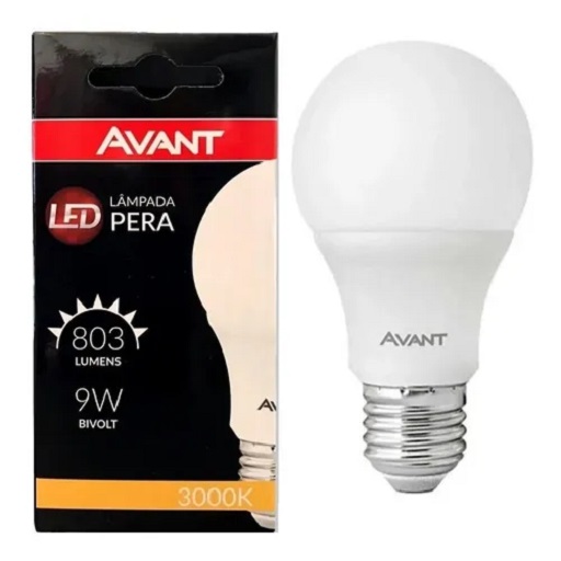 Imagem do produto Avant Lâmpada LED Bulbo 9W 3000K