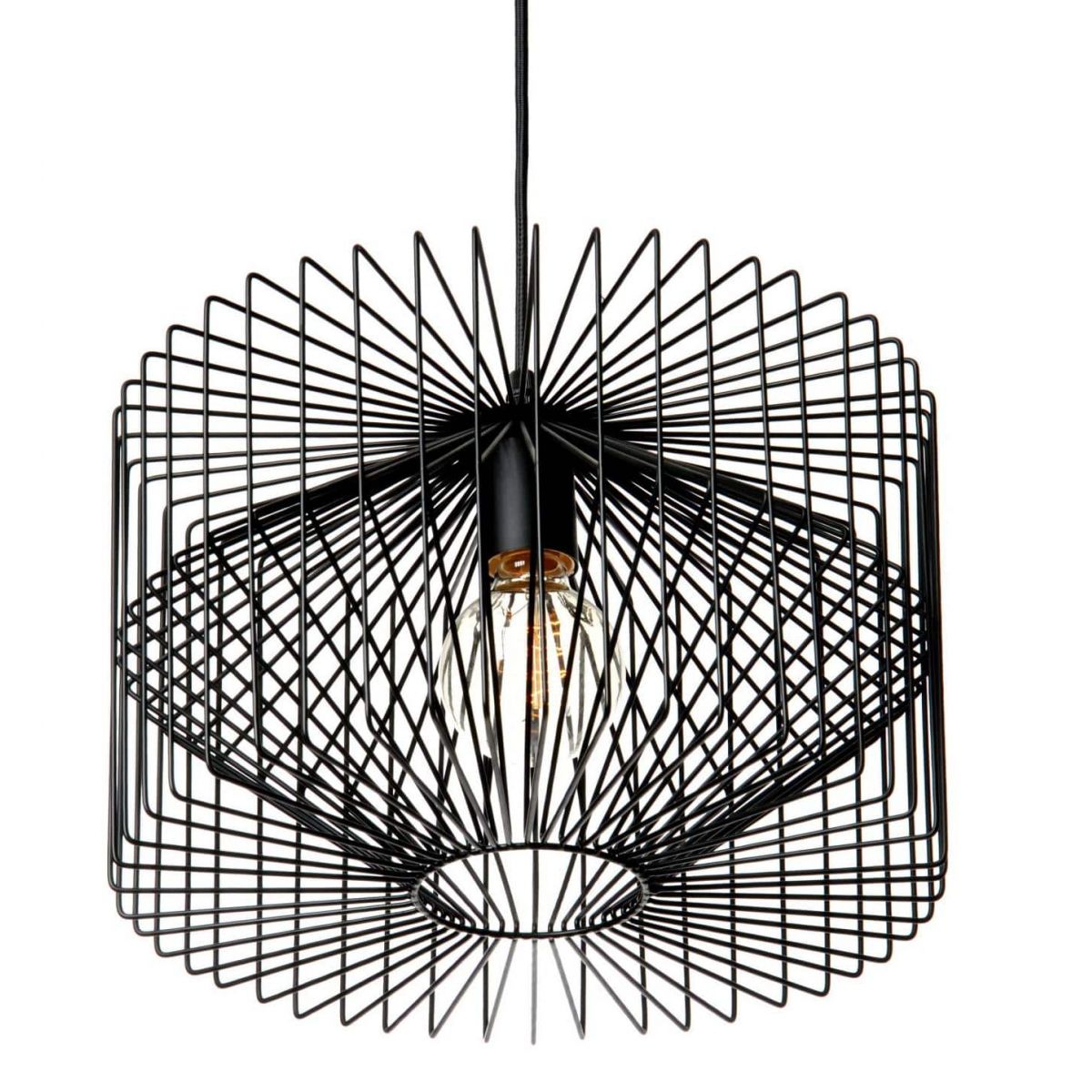 Imagem do produto Dm Lumi Pendente Aramado Diana Grande 694 Preto Texturizado
