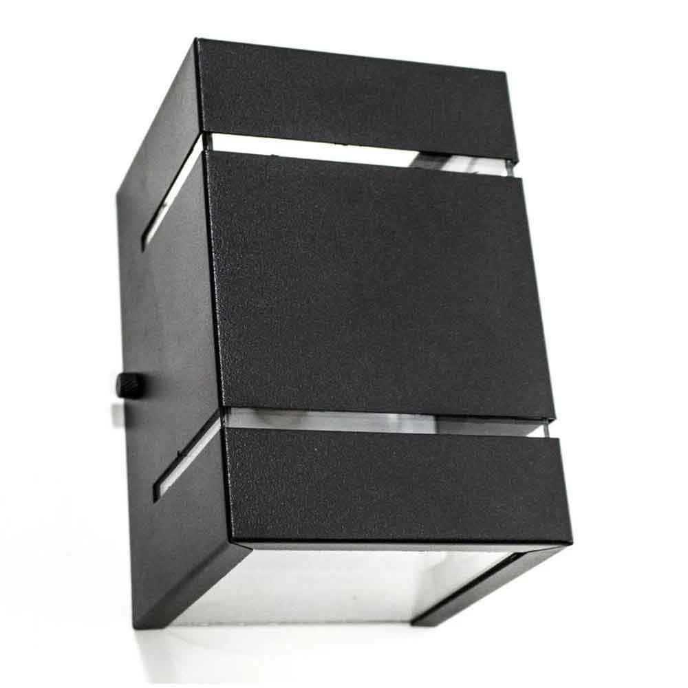 Imagem do produto All Lux Arandela Caixa M 2 Focos 3 Frisos Preta Horizontal