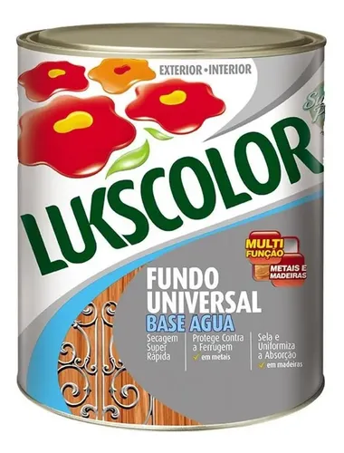 Imagem do produto Lukscolor Fundo Base Água Premium para Metais e Madeiras 900ml