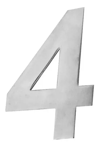 Imagem do produto Araçá Número em Alumínio Naval "4" Médio 15,5cm