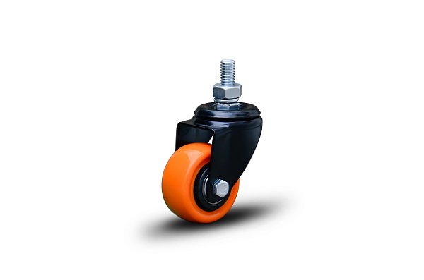 Imagem do produto Colson Rodízio Giratório com Rosca Série 210 Preto/Laranja
