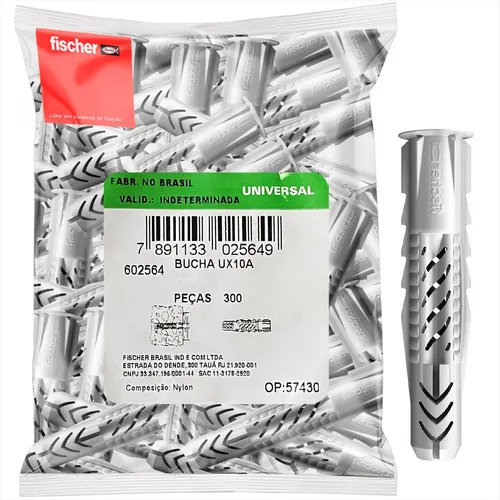 Imagem do produto Bucha Fischer UX Nº10 com Anel Inteligente Fischer