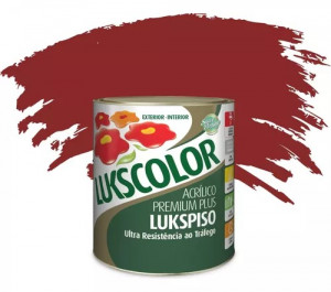 Imagem do produto Lukscolor Tinta Acrílica Lukspiso Premium Vermelho Segurança 900ml