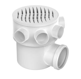 Imagem do produto Tigre Caixa Sifonada Girafacil Porta Grelha Redondo Branco 100x140x50