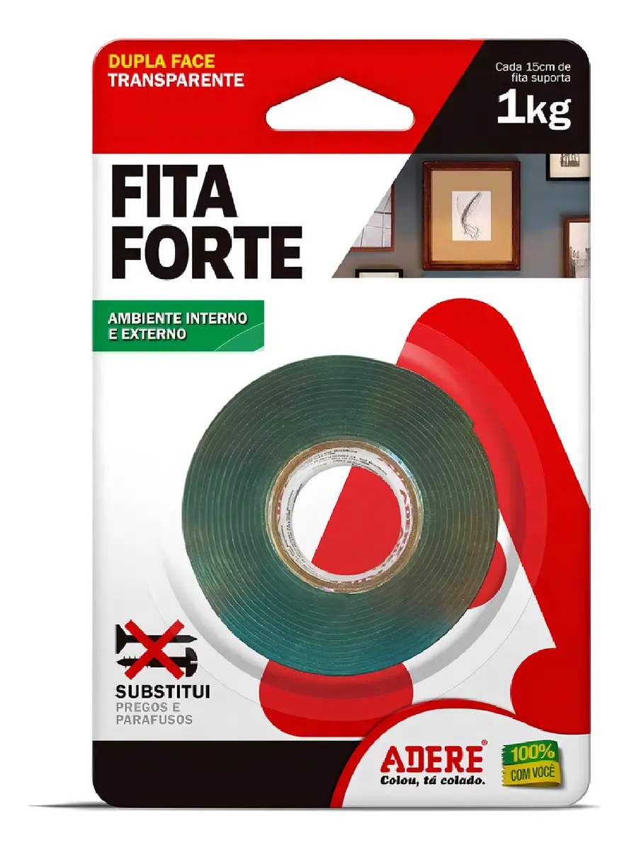 Imagem do produto Fita Dupla Face Transparente Adere Fita Forte 24mm x 2m