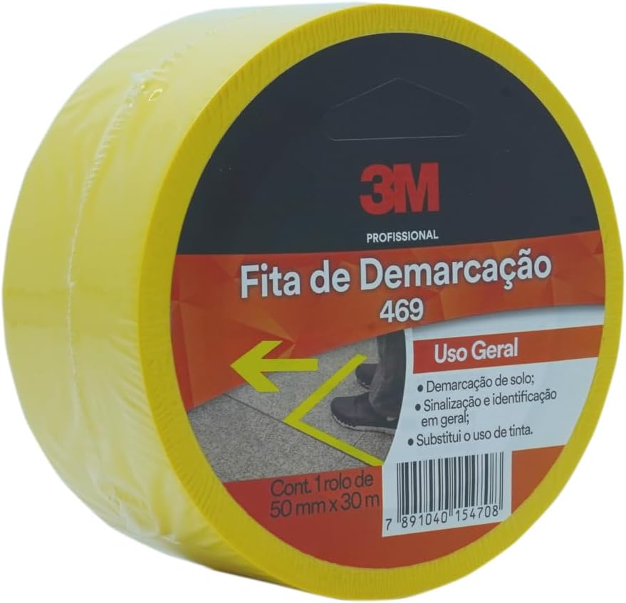 Imagem do produto 3M Fita de Demarcação de Solo Amarela 50mm x 10m