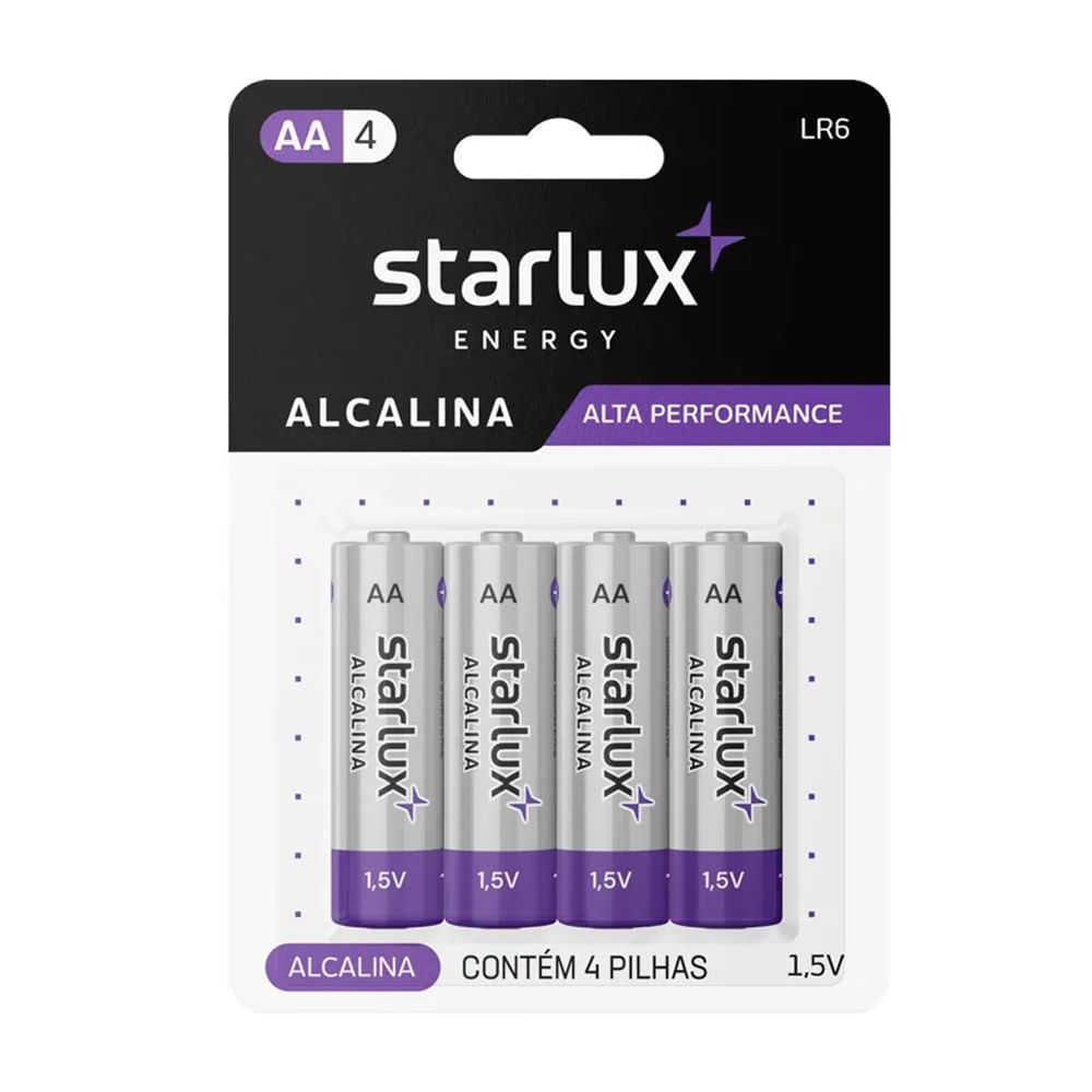 Imagem do produto Arcom Pilha Starlux Energy Alcalina Palito AAA (4 unidades)