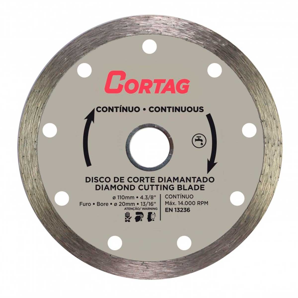 Imagem do produto Cadioli Disco de Corte Diamantado Contínuo 110 mm Cortag