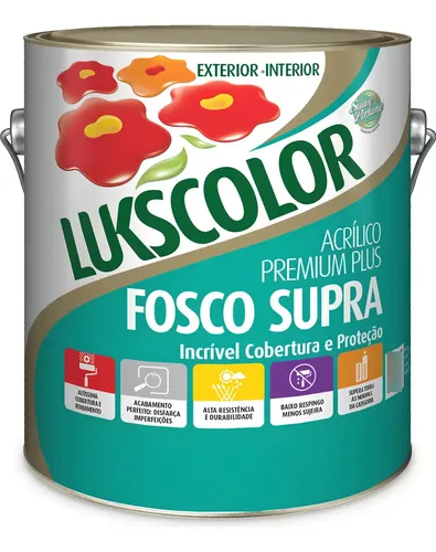 Imagem do produto Lukscolor Tinta Acrílica Fosco Supra Areia 3,6 Litros