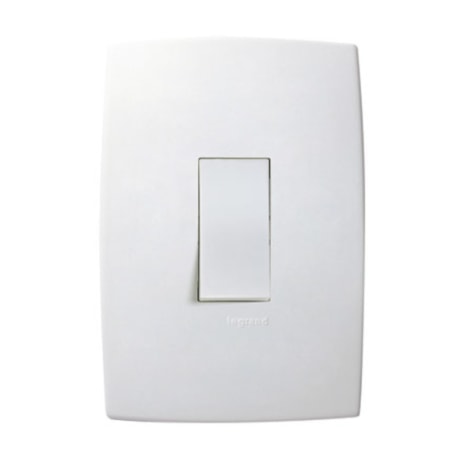 Imagem do produto Pial Plus Conjunto Montado 4x2 com 1 Interruptor Simples Vertical Branco