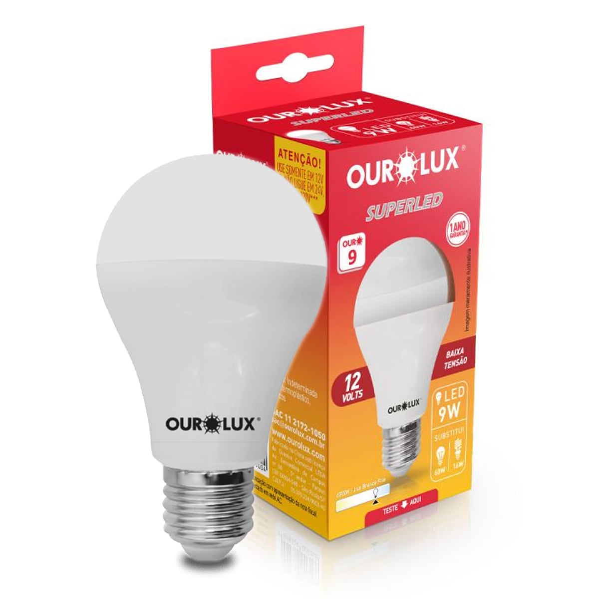 Imagem do produto Ourolux Lâmpada LED 9W 6500K A60