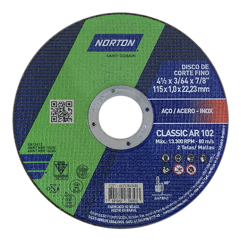Imagem do produto Cazarini Disco de Corte Inox 115 x 1,0 x 22,23 mm