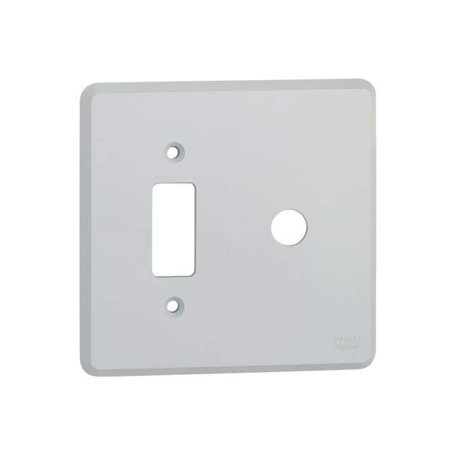 Imagem do produto Pial Legrand Placa 4x4 com 1 Posto Separado e 1 Furo (1S+FURO) para Caixa de Embutir Clássica Cinza
