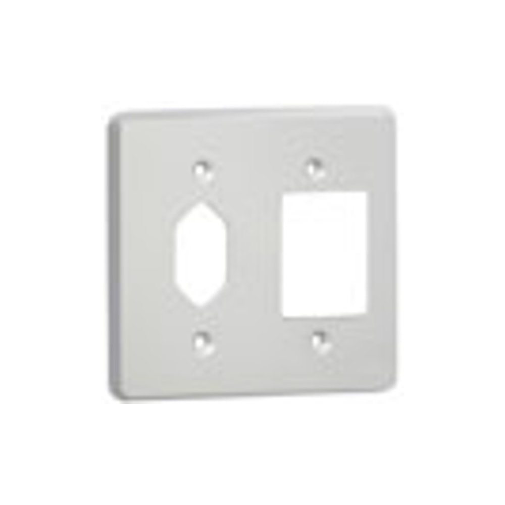 Imagem do produto Pial Legrand Placa 4x4 para 1 Tomada Retangular e 3 Postos Separados (TOM+3S) Clássica Cinza