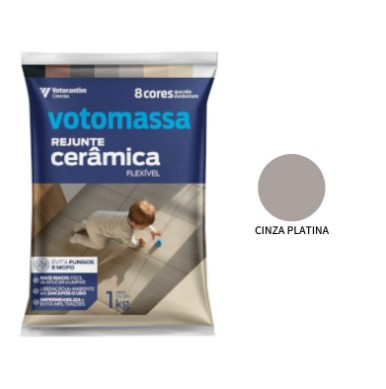 Imagem do produto Rejunte Flex Votomassa Cinza Platina 1kg Votorantim