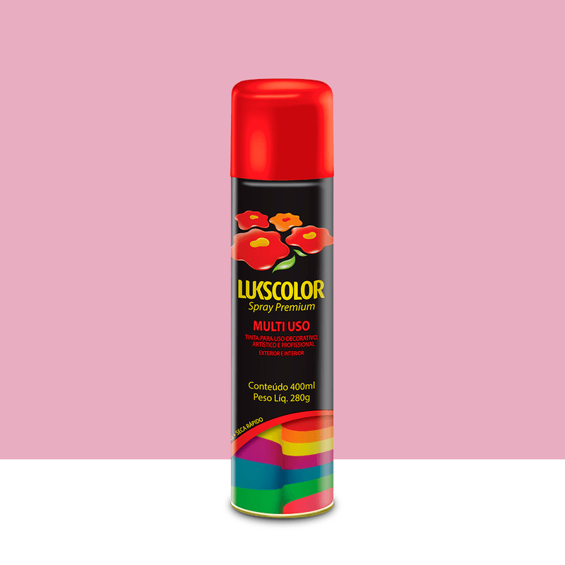 Imagem do produto Lukscolor Tinta Spray Premium Uso Geral Rosa 400ml