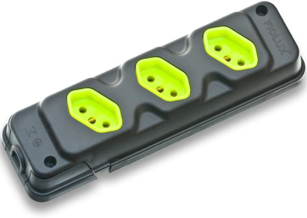 Imagem do produto Fiolux Tomada Barra Robust 3T 2P+T Preto/Verde