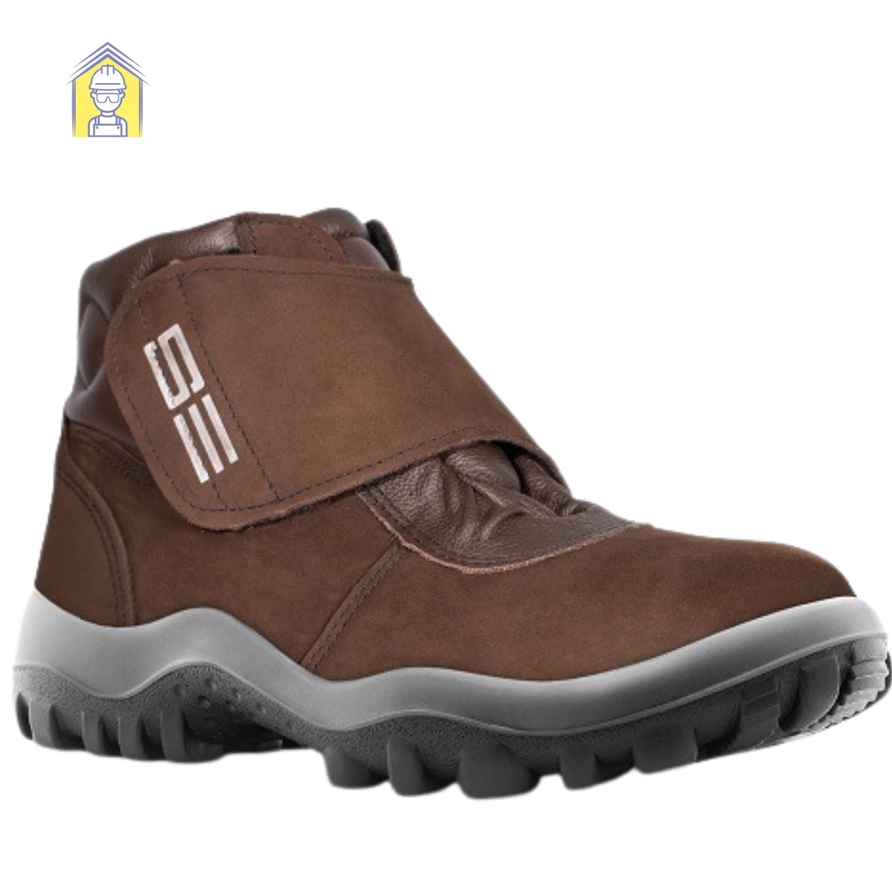Imagem do produto Toscafer Botina Velcro Nobuck Marrom 42 - 31502