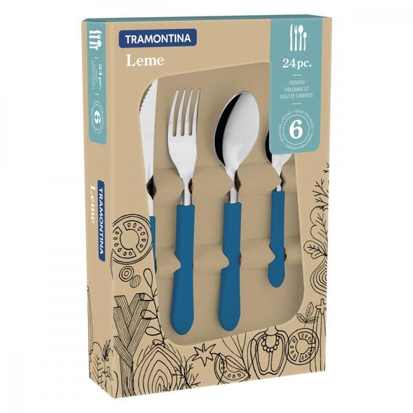 Imagem do produto Tramontina Faqueiro Leme com Lâminas em Aço Inox 24 Peças