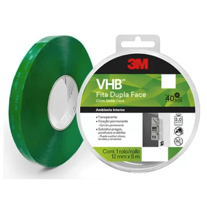 Imagem do produto 3M Fita Dupla Face VHB 4910 Verde 12mm x 5m