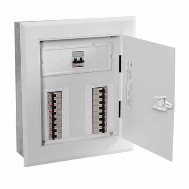 Imagem do produto Pial Cemar Legrand Quadro de Distribuição Universal Metal 34 DIN / 24 NEMA 100A Branco Embutir