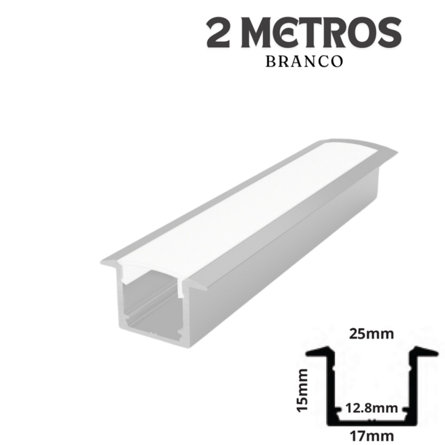 Imagem do produto Nobre Perfil de Embutir 25 x 15 Branco 2 m JH-002A